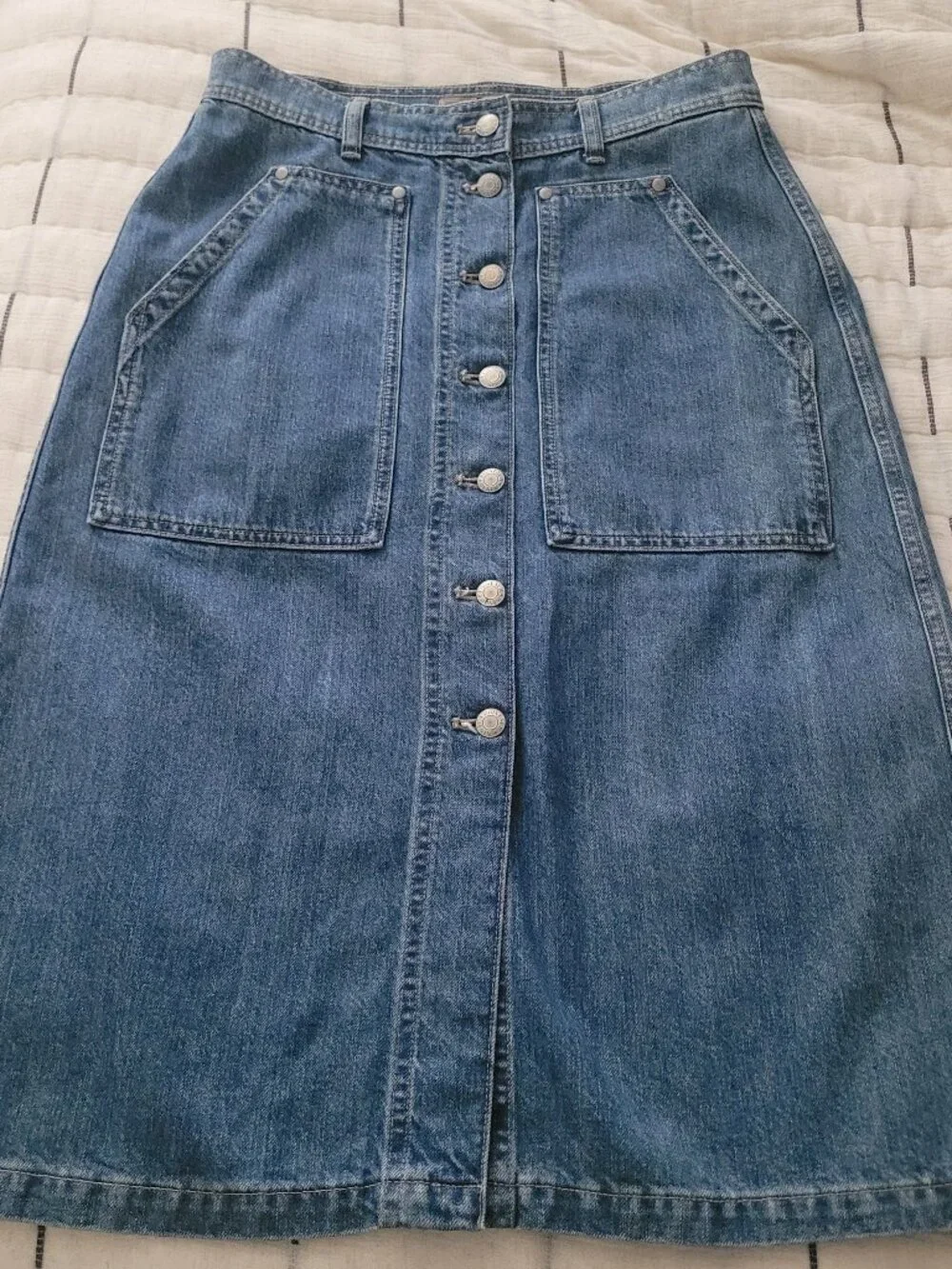 Jcrew point sur denim skirt